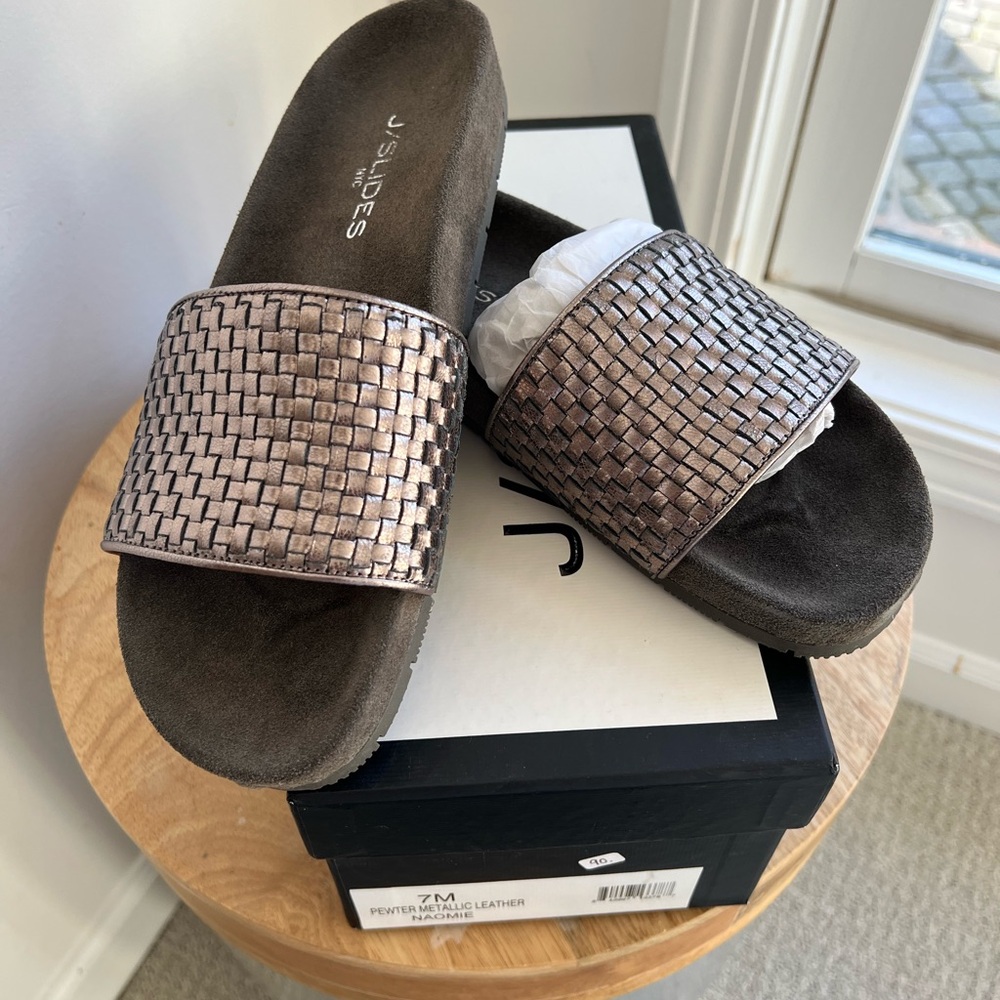 NIB J/Slides Naomie Pewter Size: 7